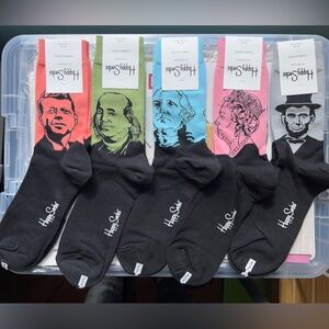 Happy Socks Men's Artistic Portrait Socks Collection